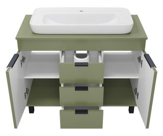 Напольная тумба под раковину Brevita Enfida ENF-06100-0843Я 100см зелёный